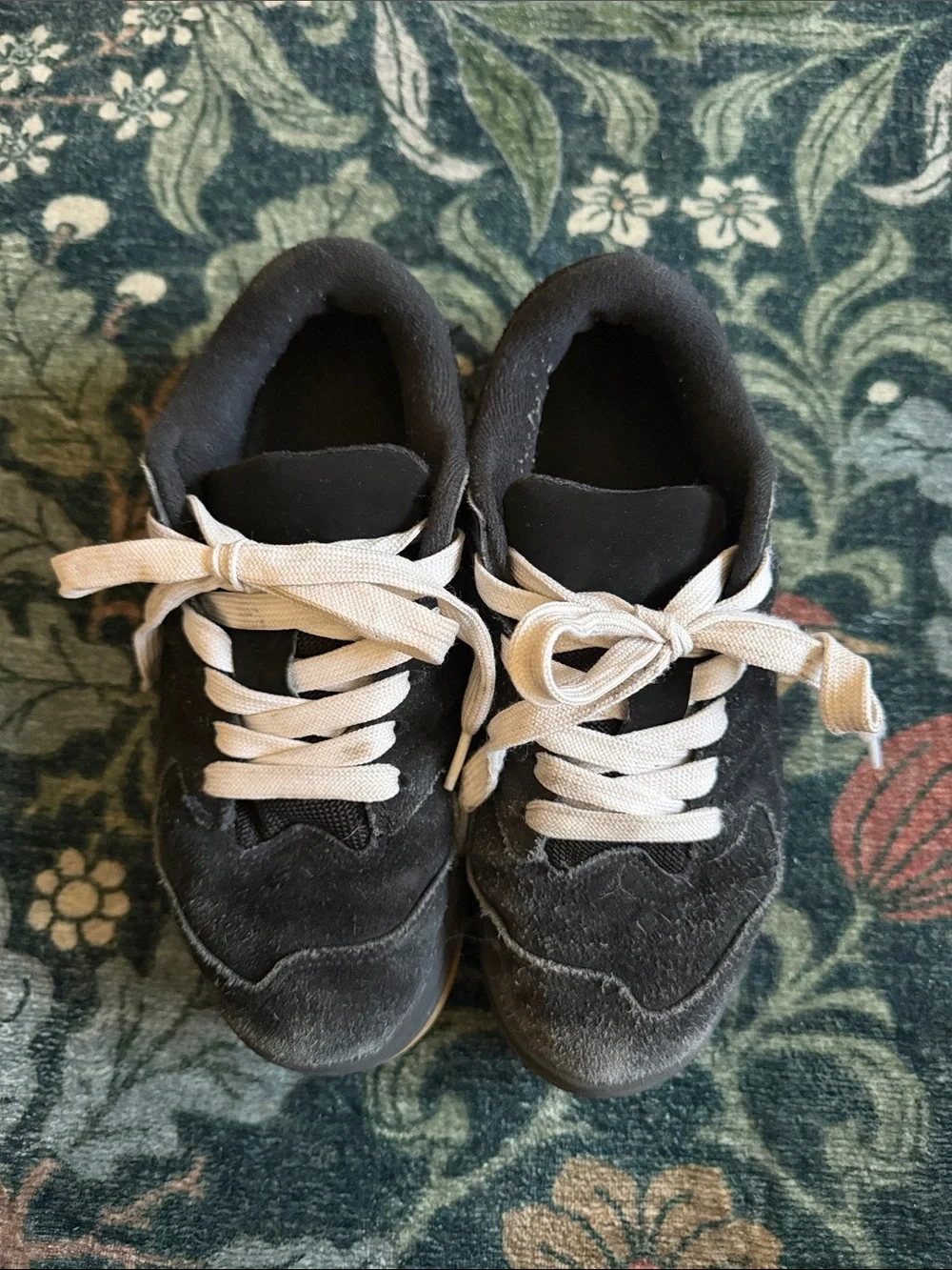 Jordan Kids Black and White Lace-Up Sneakers